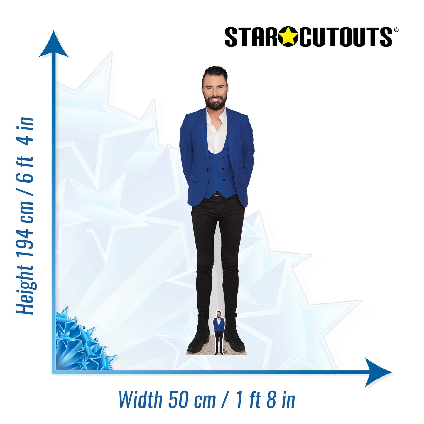 Rylan Clark Cardboard Cut Out Life Size With Mini
