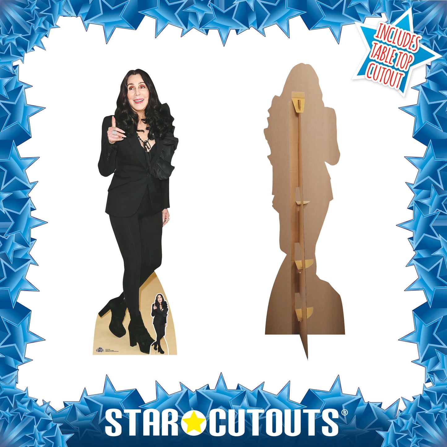 Cher ThumbsUp Lifesize Cardboard Cutout