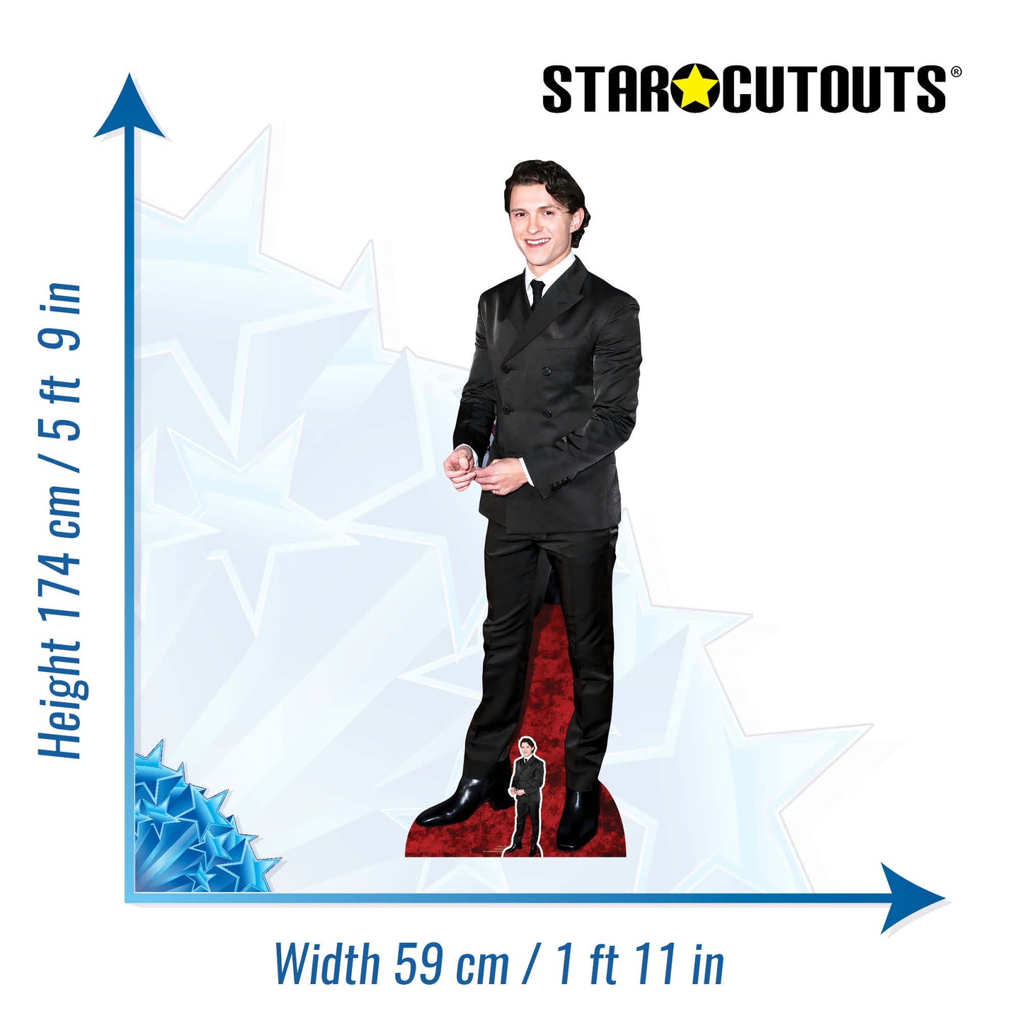 Tom Holland Smile & Cufflinks Cardboard Cutout