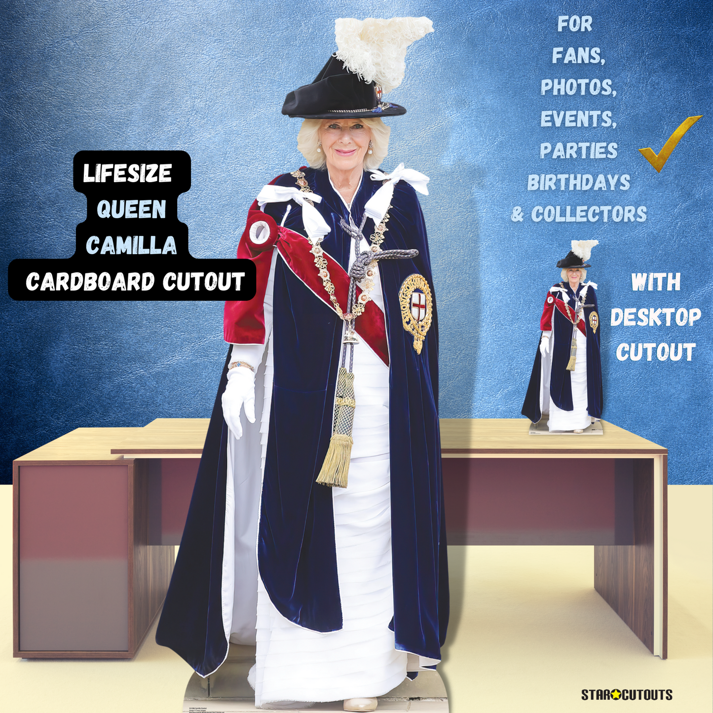 Queen Camilla Royal  Family Garter Cardboard Cutout