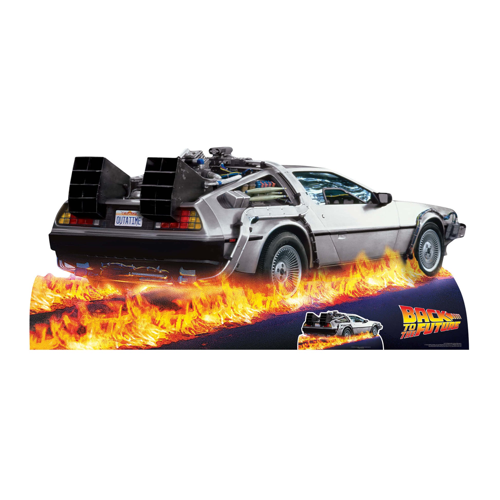 Delorean Back to the future cardboard cutout