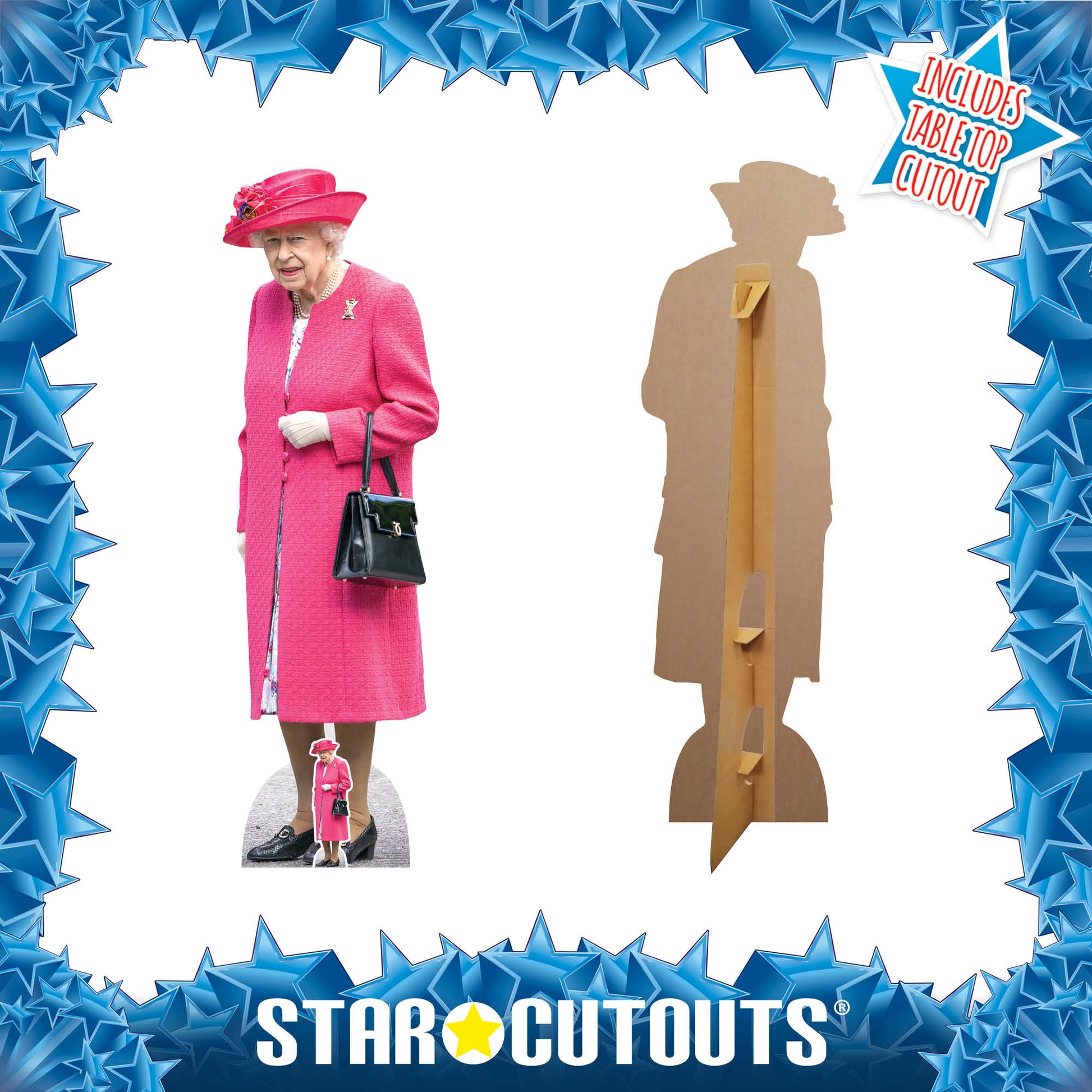 Queen Elizabeth II Pink Coat Cardboard Cutout - mycardboardcutout