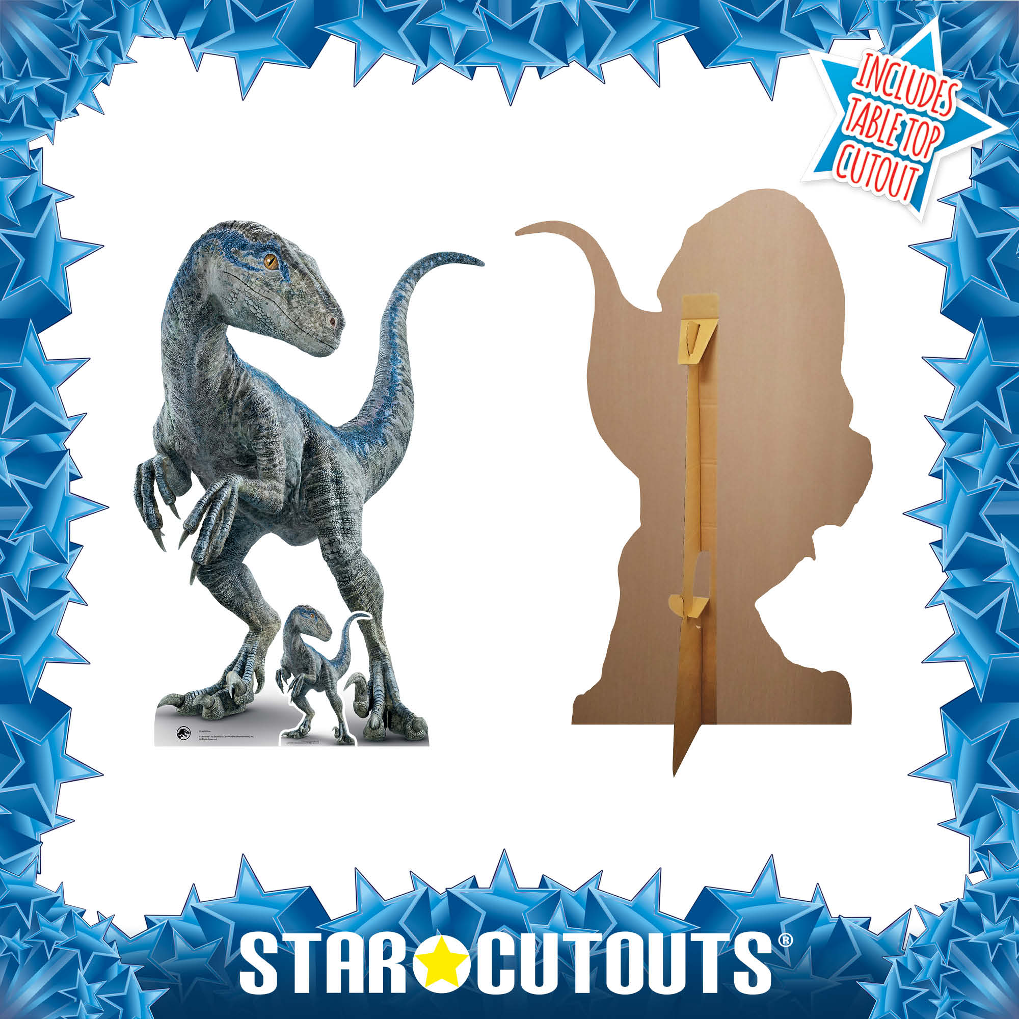 Mother Blue Raptor Jurassic World Dominion Cardboard Cutout ...