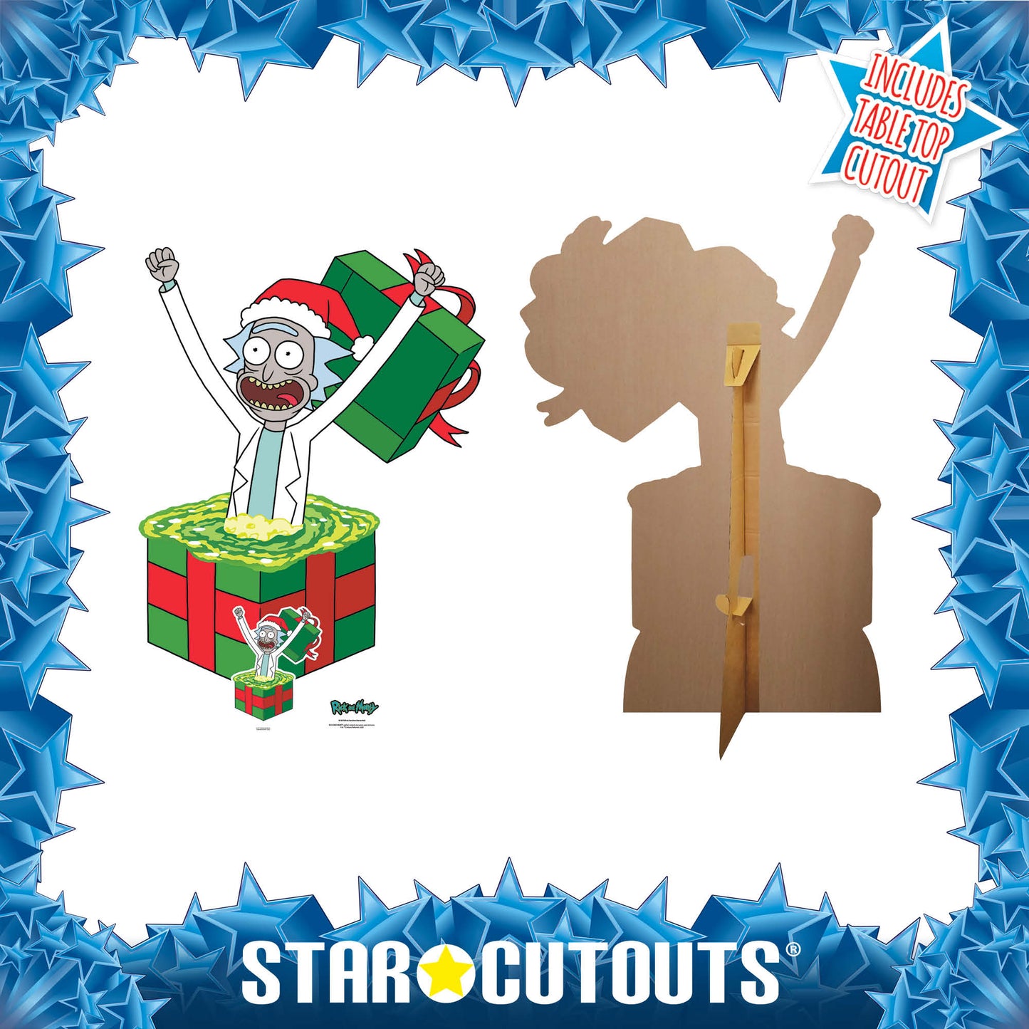 Rick Christmas Surprise Rick And Morty Cardboard Cutout - mycardboardcutout