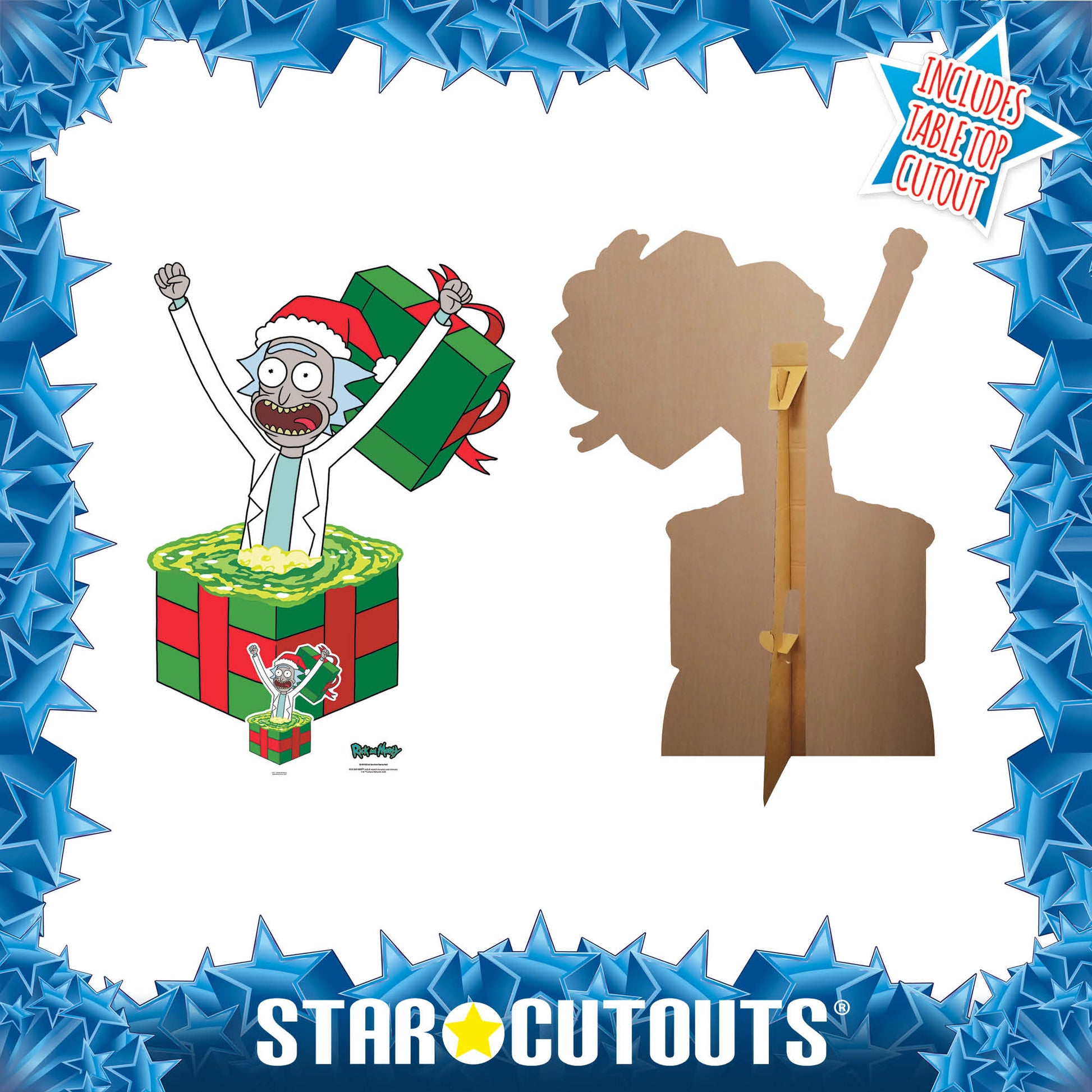 Rick Christmas Surprise Rick And Morty Cardboard Cutout - mycardboardcutout