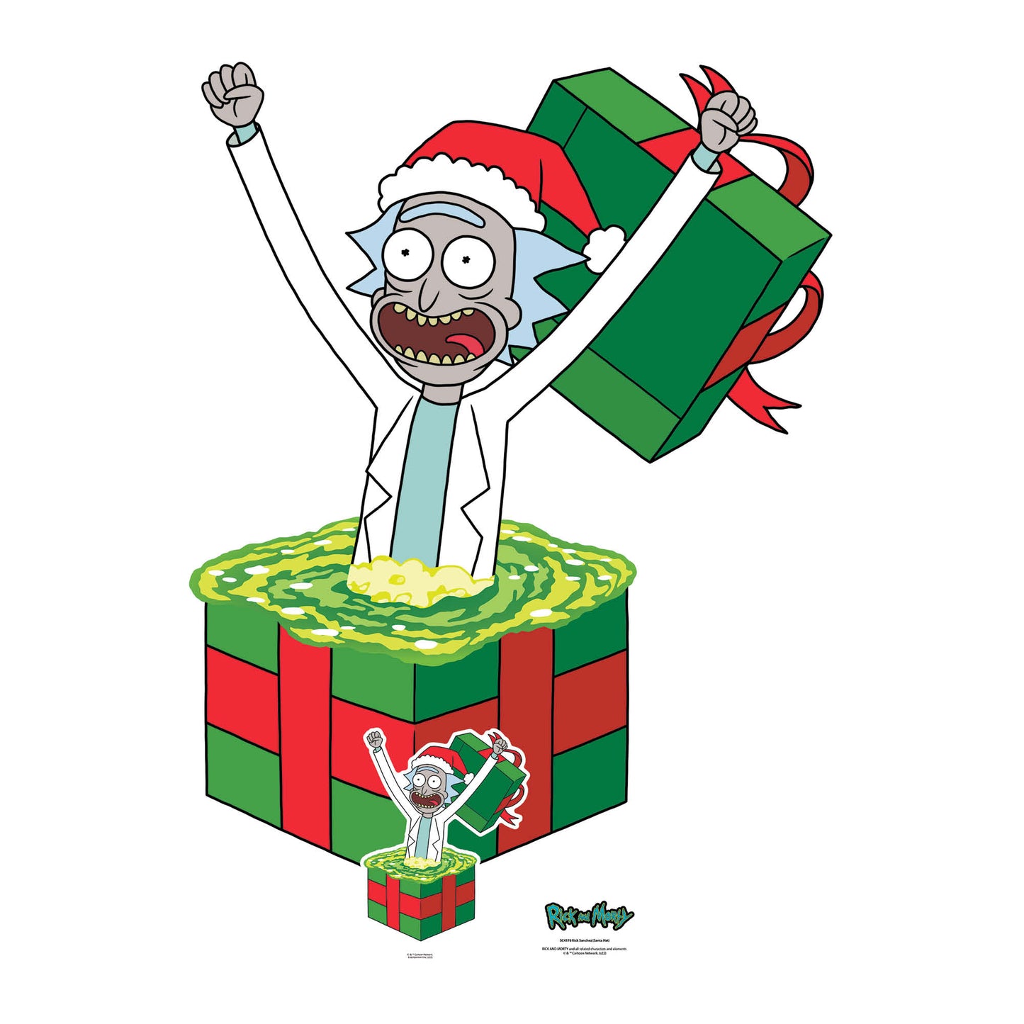 Rick Christmas Surprise Rick And Morty Cardboard Cutout - mycardboardcutout