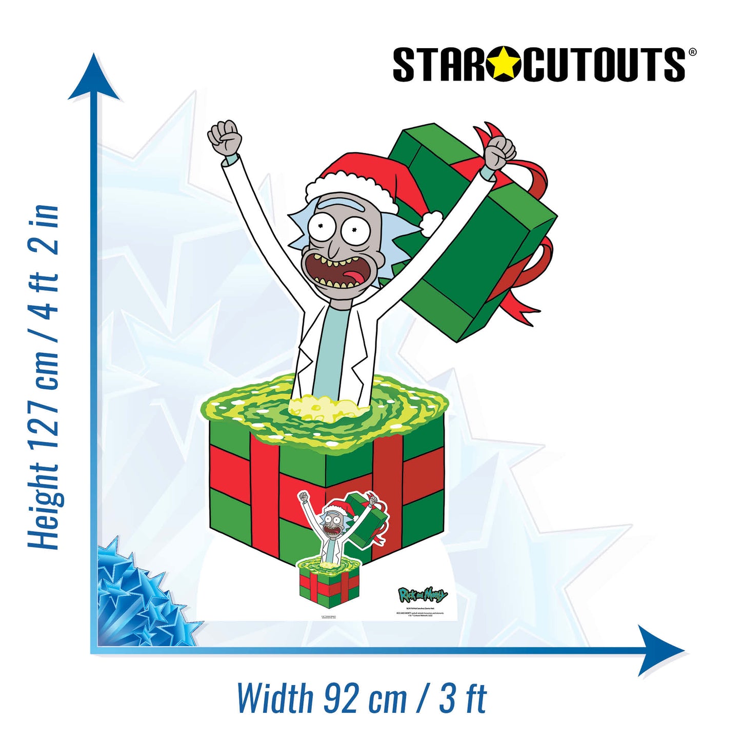 Rick Christmas Surprise Rick And Morty Cardboard Cutout - mycardboardcutout