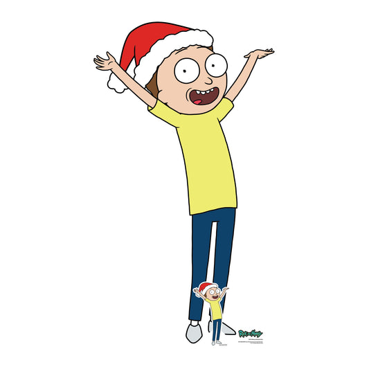 Morty Smith Happy Christmas Rick and Morty Cardboard Cutout