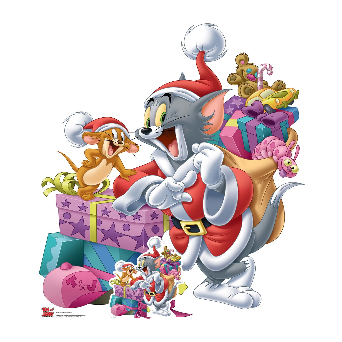 Tom and Jerry Christmas Gifts Cardboard Cutout - mycardboardcutout
