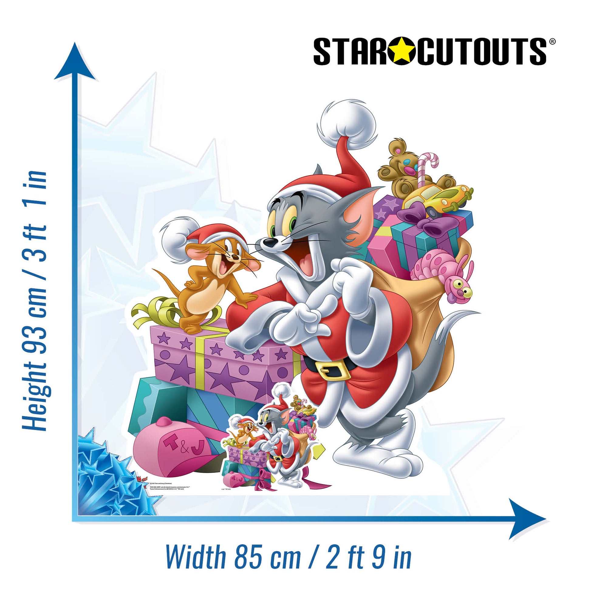 Tom and Jerry Christmas Gifts Cardboard Cutout - mycardboardcutout