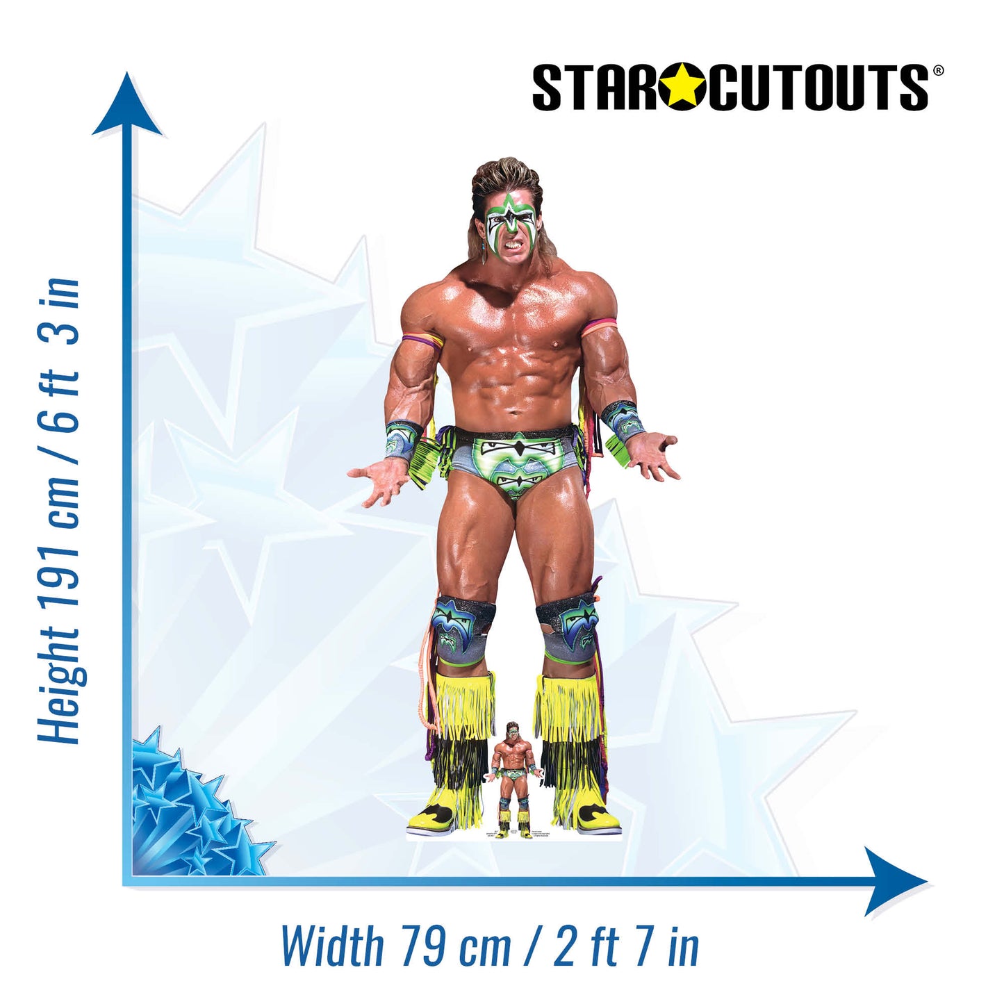 The Ultimate Warrior WWE Cardboard Cutout