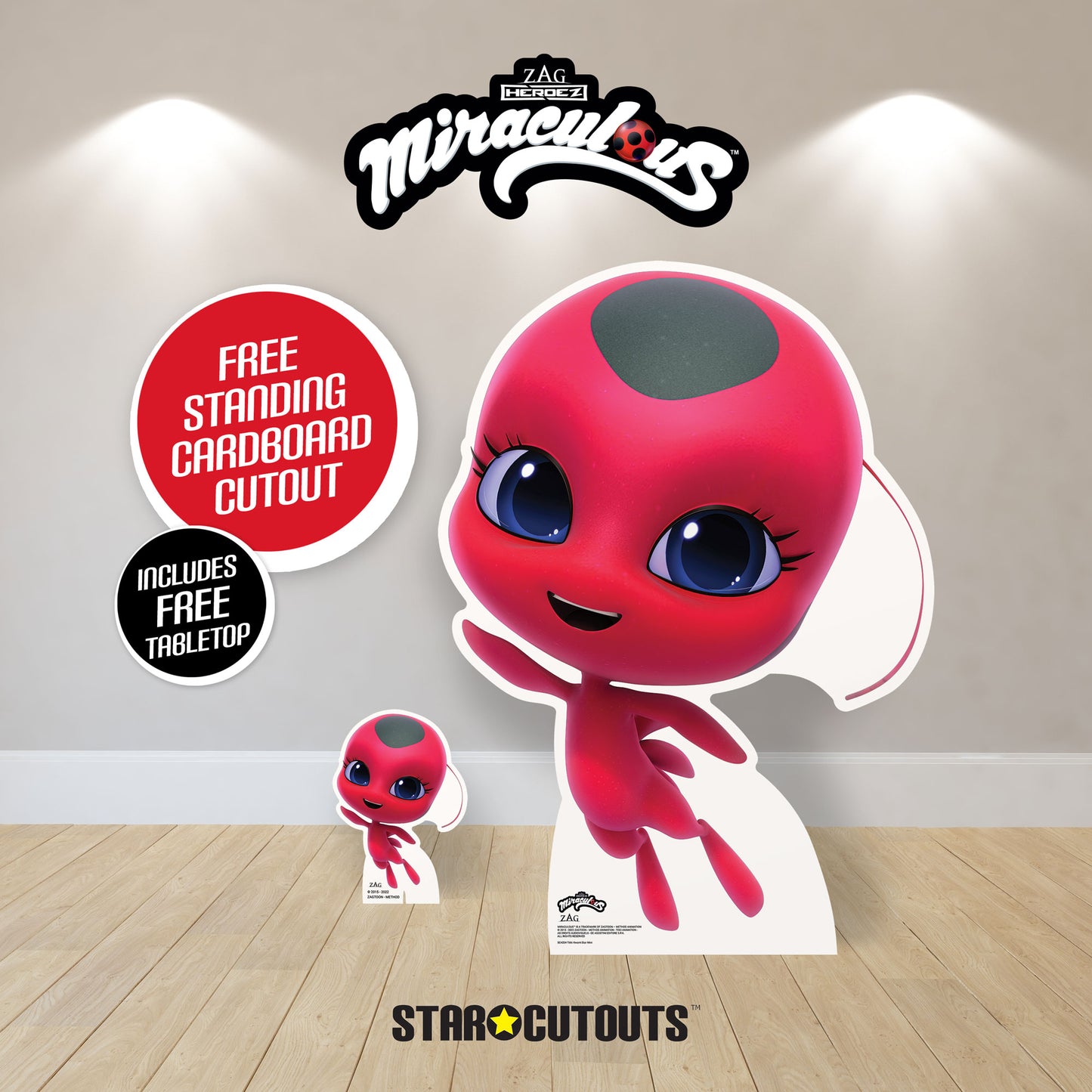 Tikki Kwami Miraculous Star Mini Cardboard Cutout