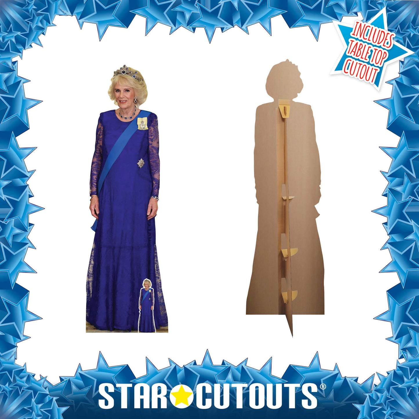 Camilla The Queen Consort with Crown Cardboard Cutout