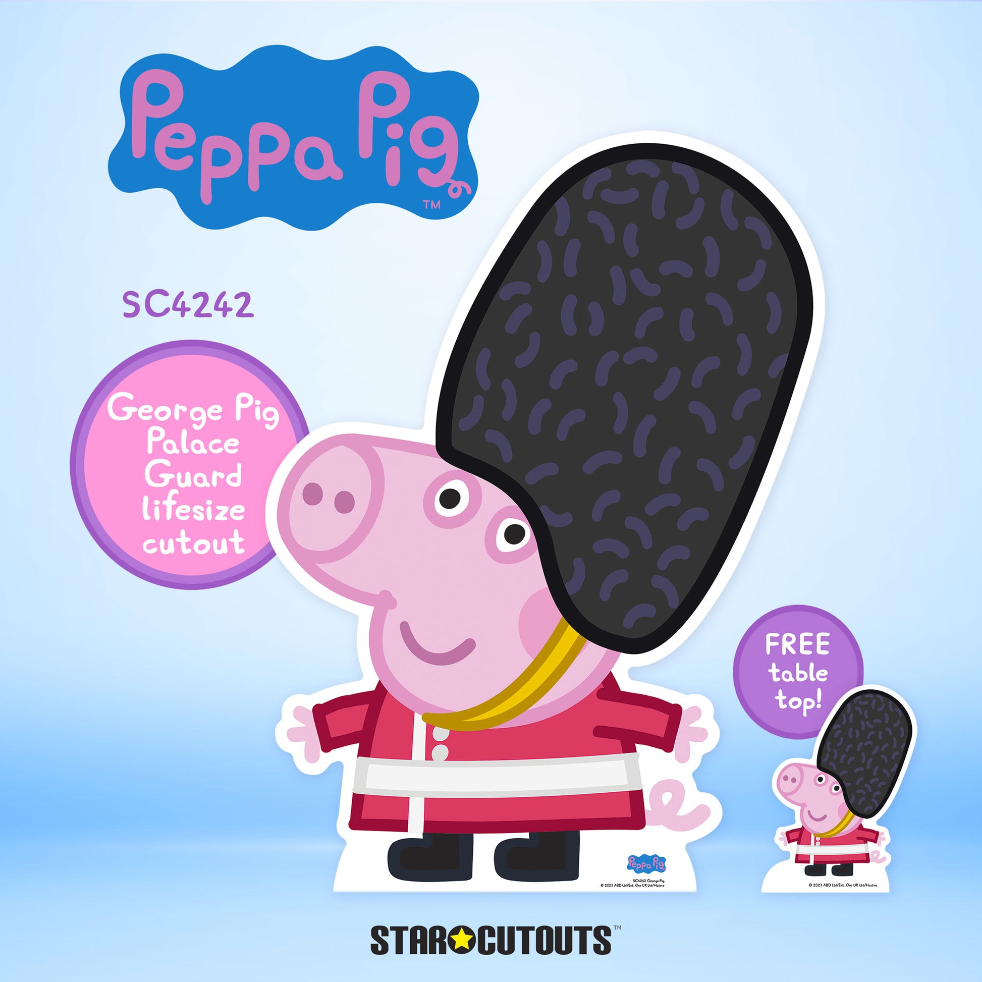 George Pig Palace Guard Cardboard Cutout - mycardboardcutout