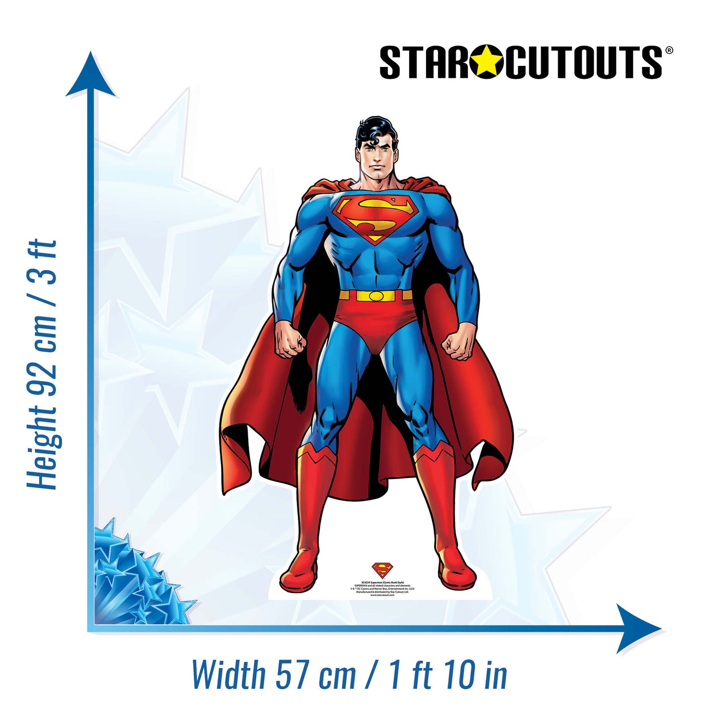 Superman Comic Style Cardboard Cutout