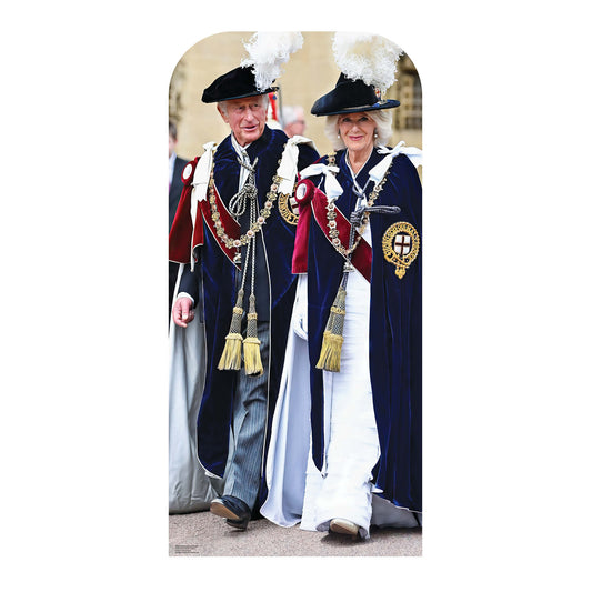 King Charles and Camilla - Order of the Garter Stand In Cardboard Cutout