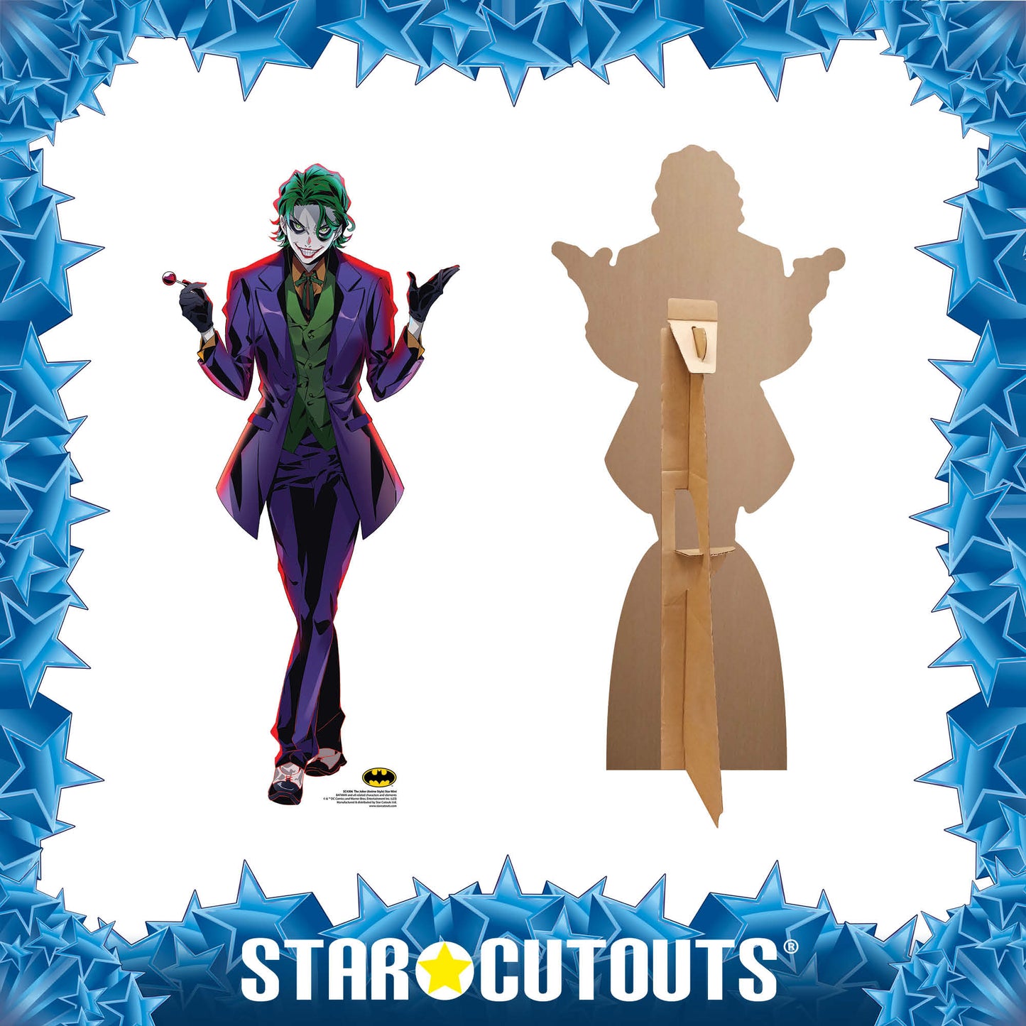 The Joker Anime Style Star Mini Cardboard Cutout