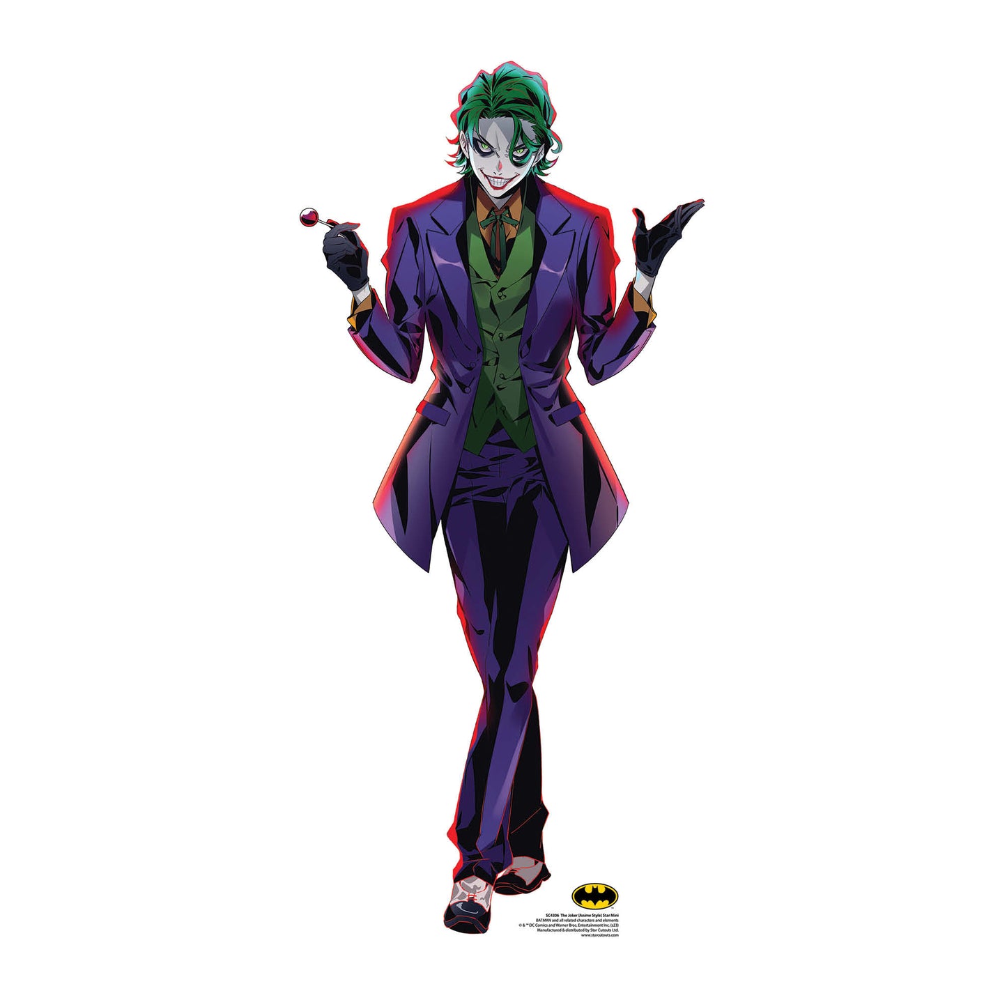 The Joker Anime Style Star Mini Cardboard Cutout