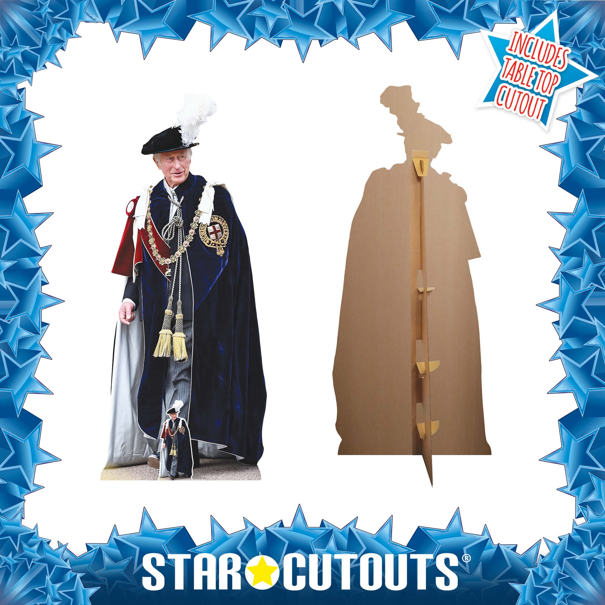 King Charles Royal Family Garter Cardboard Cutout - mycardboardcutout