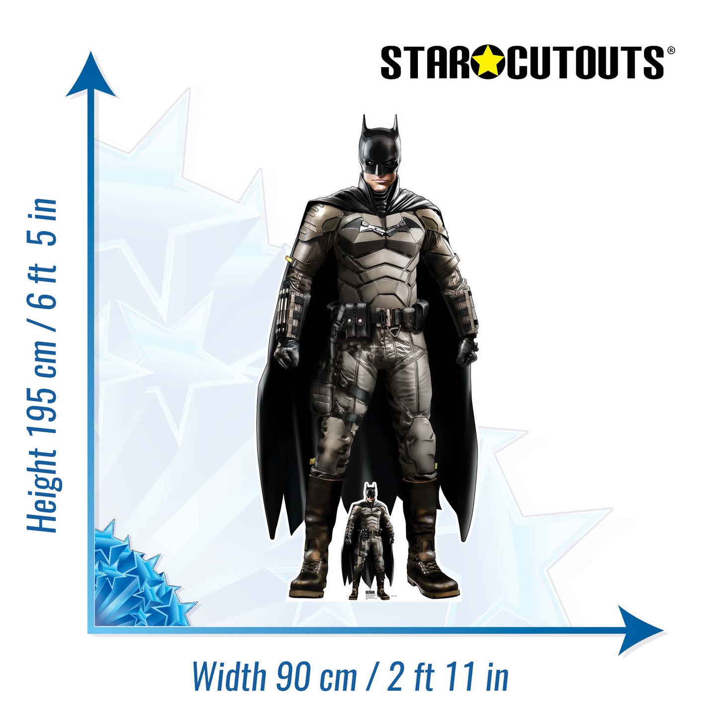 Batman Robert Pattinson The Batman 2022 Masterpiece Graphic Art Style Cardboard Cutout