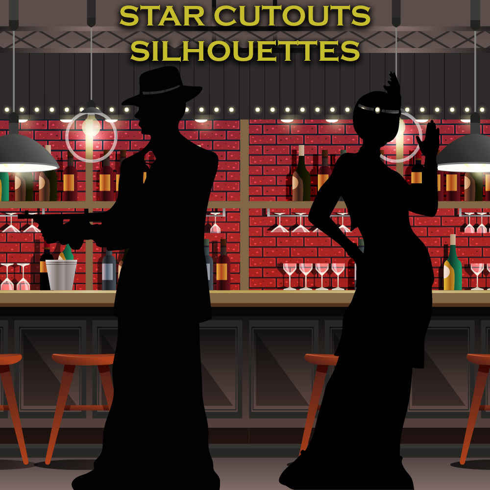 Waitress  Black Silhouette Cutout