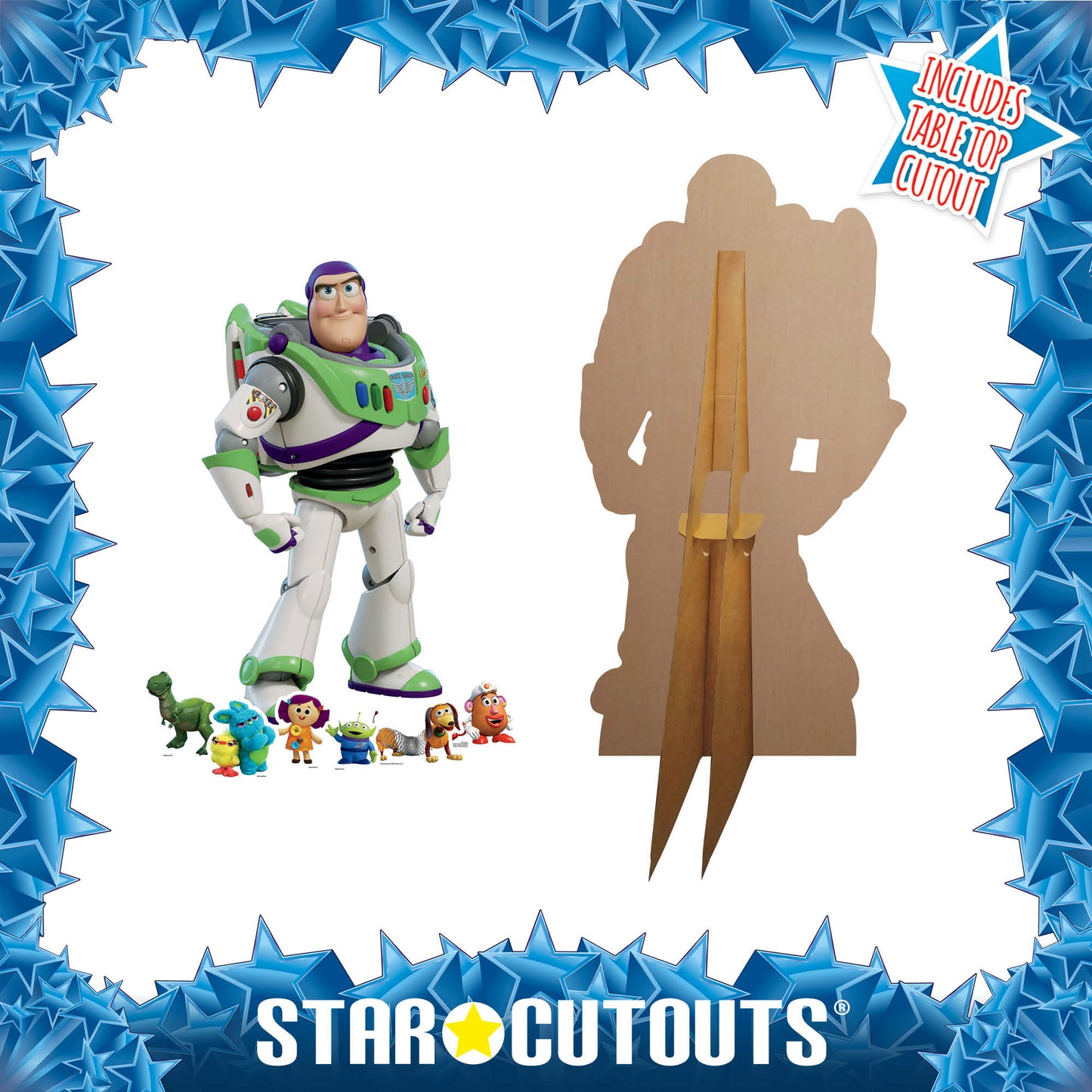 Buzz Lightyear Toy Story Cardboard Cutout Party Decorations With Six Mini Party Decorations
