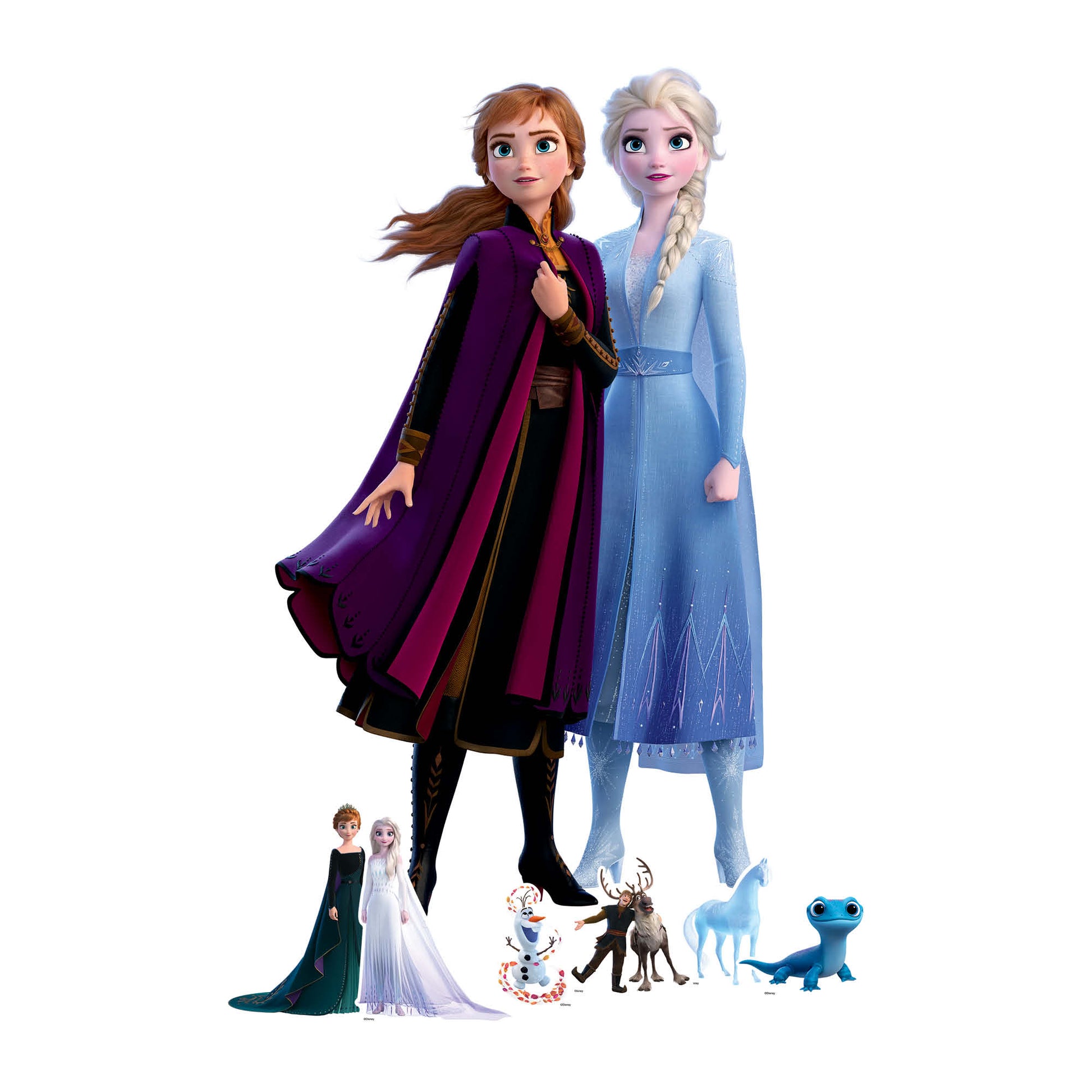 Beautiful Anna and Elsa Cardboard Cutout Party Decorations