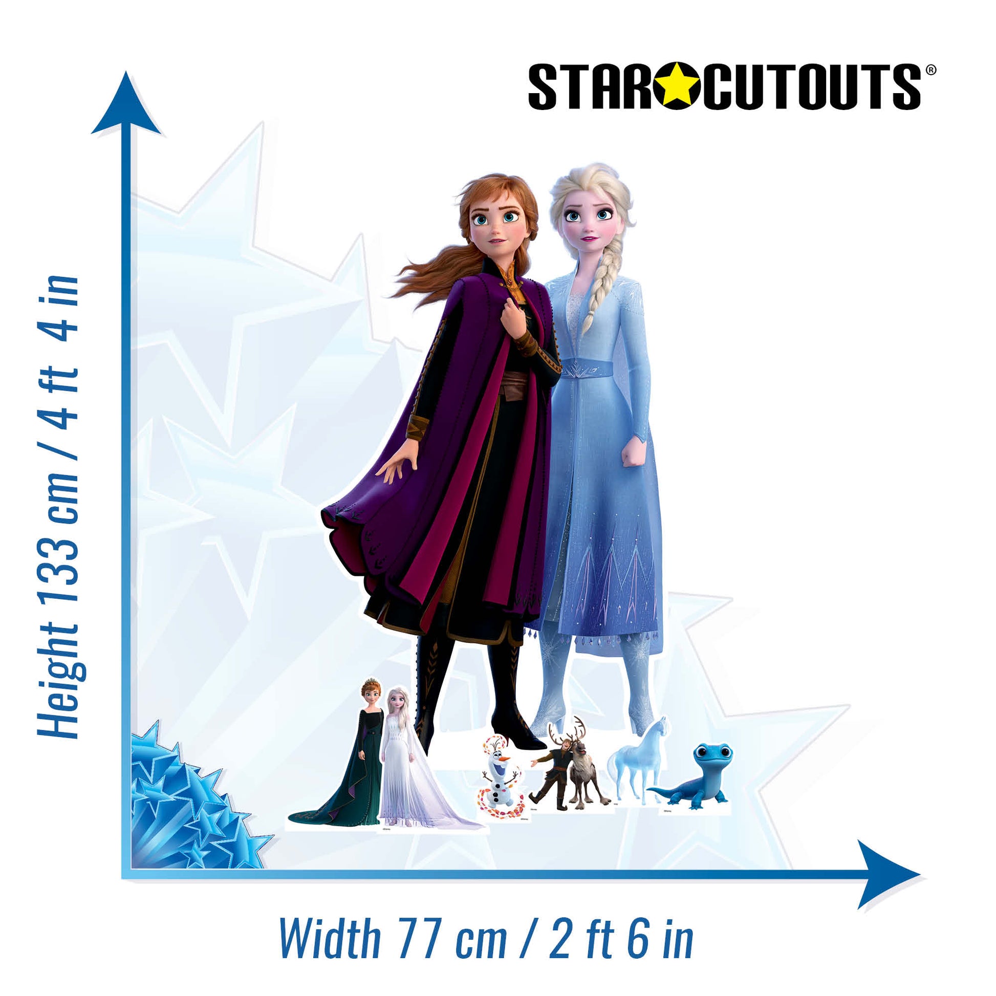frozen Beautiful Anna and Elsa Cardboard Cutout Party Decorations