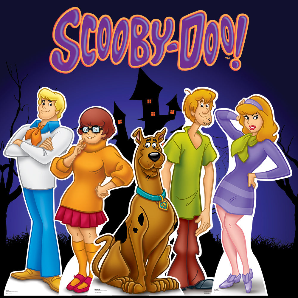 Scooby Doo Cardboard Cutouts with Mystery Mchine and Shaggy