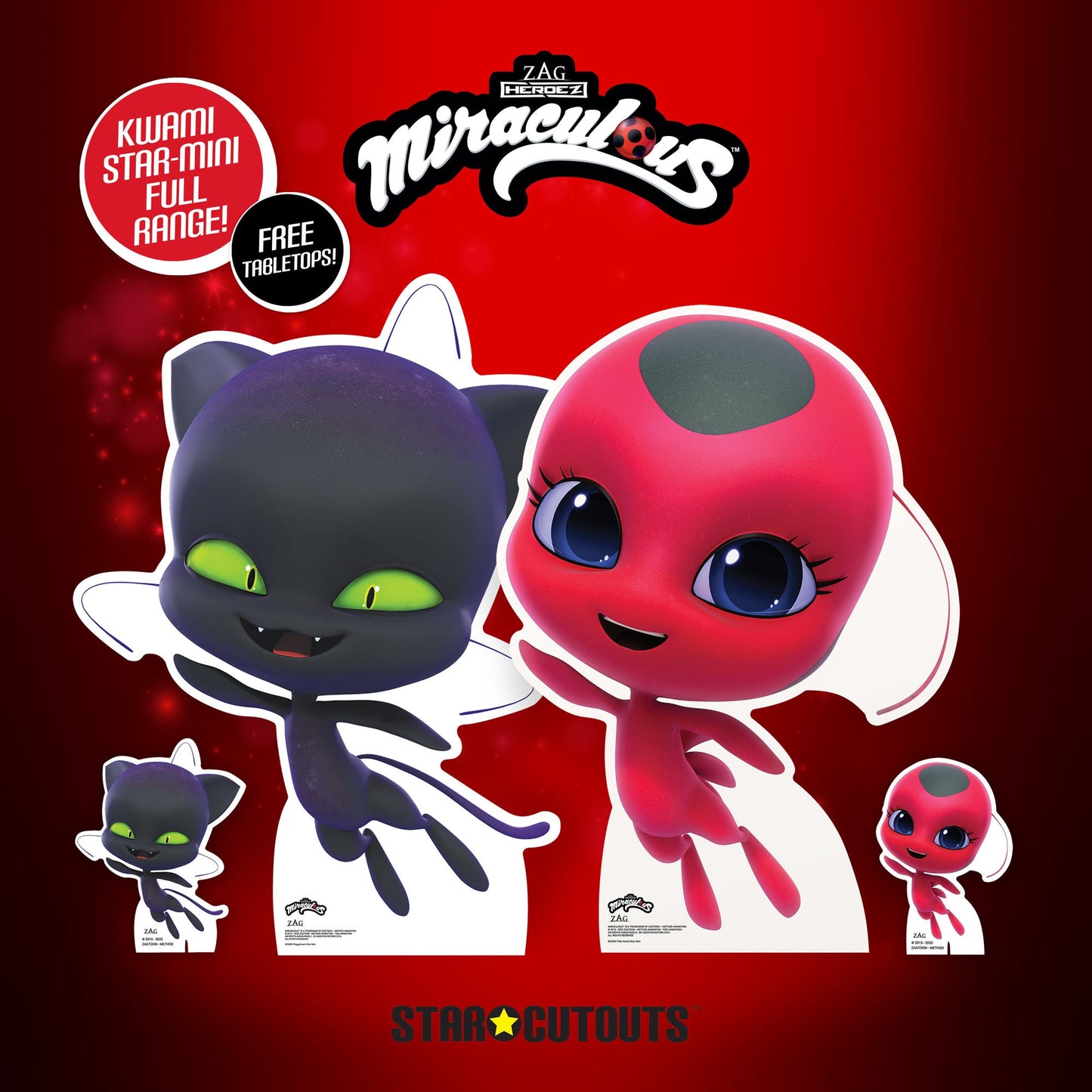 Tikki Kwami Miraculous Star Mini Cardboard Cutout