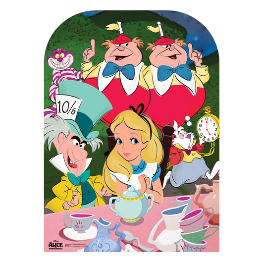 ALICE IN WONDERLAND TEA PARTY CARDBOARD CUTOUT STAND IN