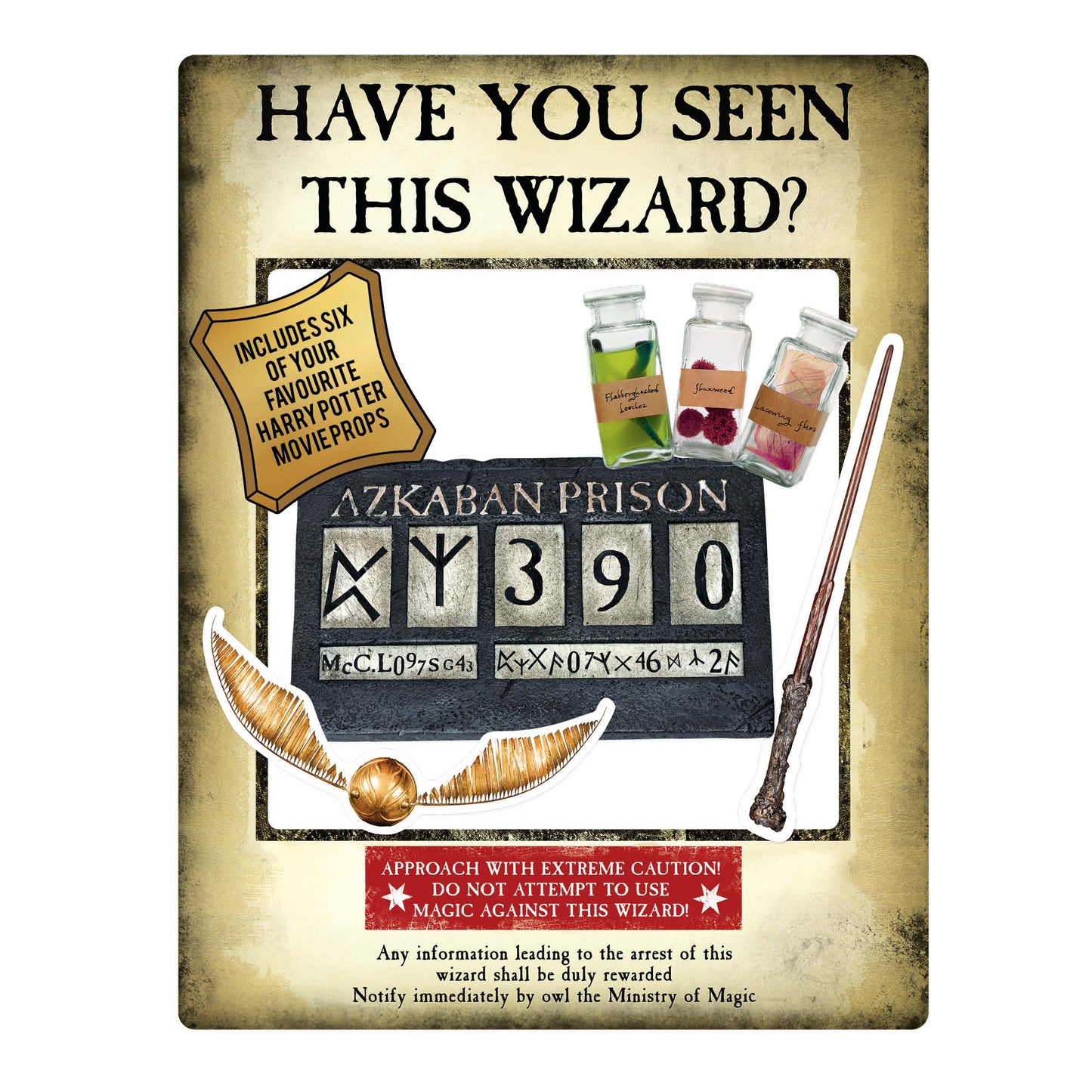 Harry Potter Wanted Poster Gold Selfie Frame Cardboard Cutout Have You Seen This Wizard?