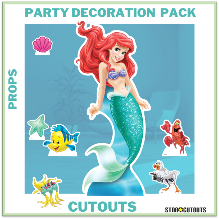 Beautiful Ariel Cardboard Cutout Party Decorations