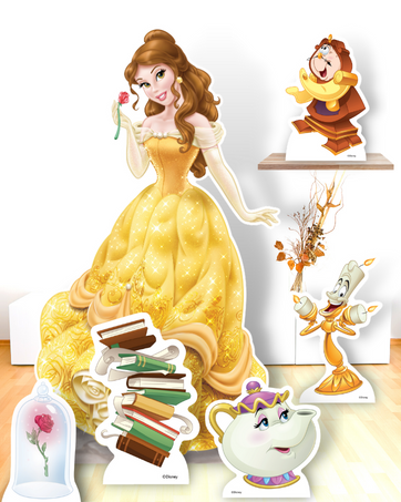 Belle Cardboard Cutout Party Decorations With Six Mini Party Decorations