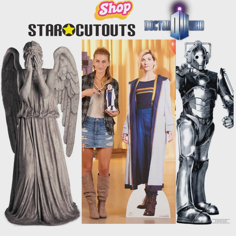 Doctor Who Jodie Whittaker Cyberman Weeping Angel Cardboard Cutout