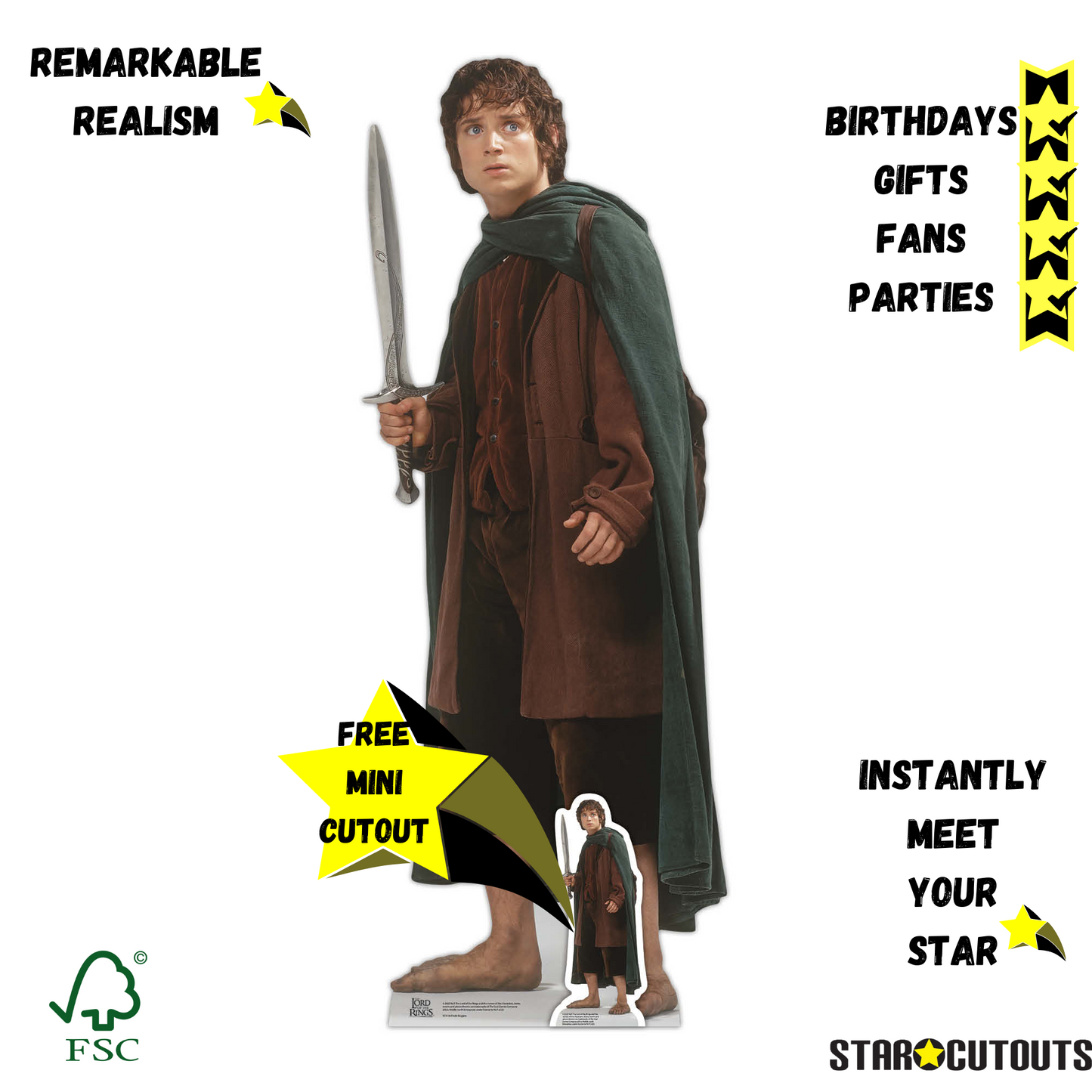 Frodo Baggins The Lord of the Rings Cardboard Cutout Lifesize