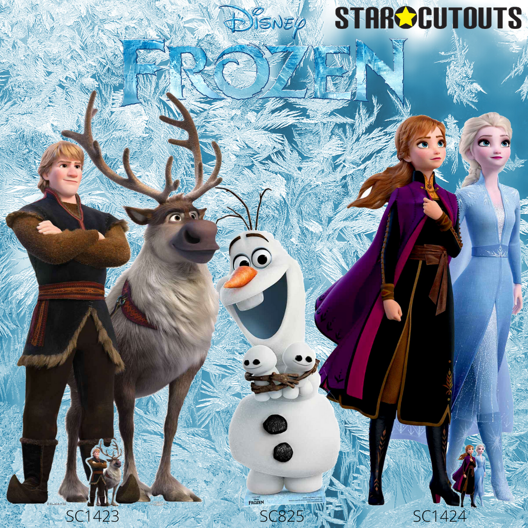 Frozen Stand In Adult Size Anna Elsa Olaf Cardboard Cutout